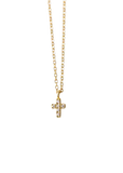 Cross Necklace - Gold Cubic Zirconia