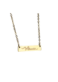 Mama Bar Necklace in Gold