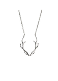 Silver Dainty Antler Necklace