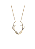 Gold Dainty Antler Necklace