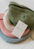 Waffle Knit Beanie in Blush