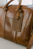 Leather Antler Luggage Tag
