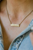 Mama Bar Necklace in Gold