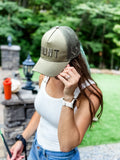 H U N T Hat in Olive Green