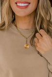 Antler Sunburst Drop Pendant Necklace