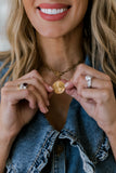 Antler Sunburst Drop Pendant Necklace