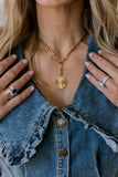 Antler Sunburst Drop Pendant Necklace