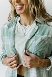 Antler Sunburst Drop Pendant Necklace