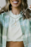 Antler Sunburst Drop Pendant Necklace