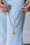 Antler Sunburst Drop Pendant Necklace