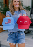 Americana Mini Flag Hat In Blue