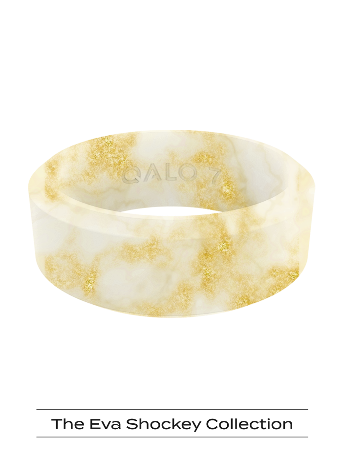 Women s QALO Ring Cream Gold Metallic Marble
