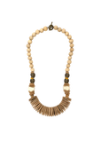 Wyoming Necklace - Natural Wood & Gray