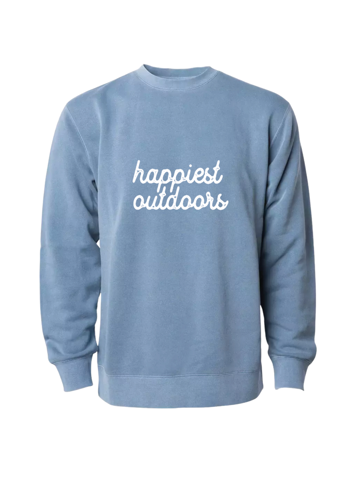 Happiest Outdoors Crewneck- Blue