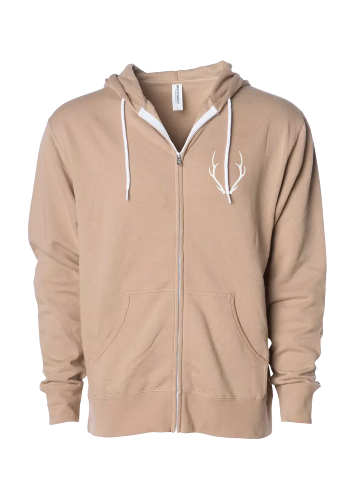 Signature Antler Zip Up - Sandstone