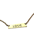 LOVE Antler Bar Necklace