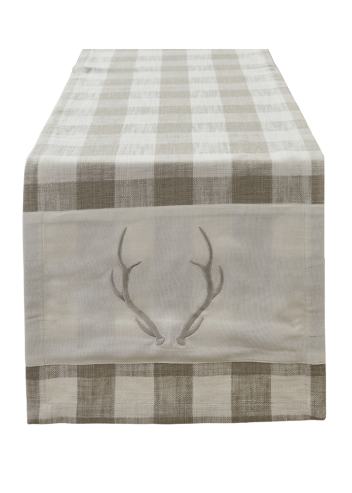 Buffalo Check Antler Table Runner