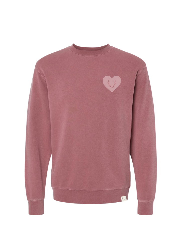 "LOVE" Crew in Maroon