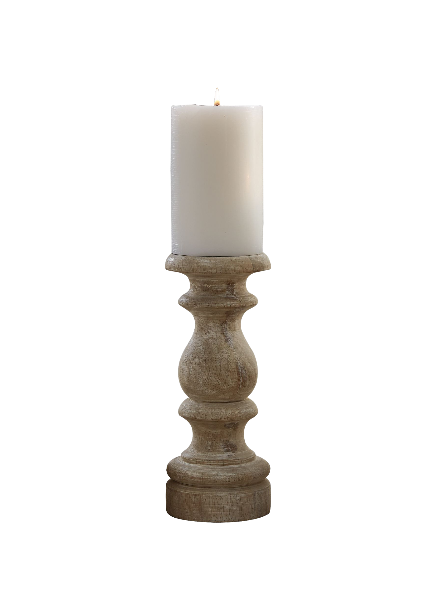 Tall Flat White Candle Stick
