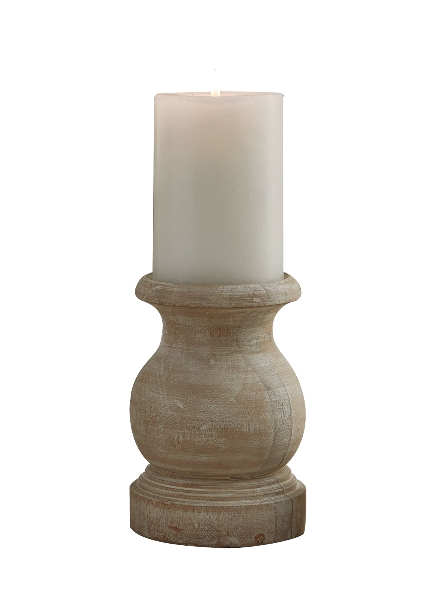 Short Flat White Candle Stick