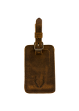 Leather Antler Luggage Tag
