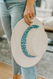 Western Style Suede Hat- Ivory
