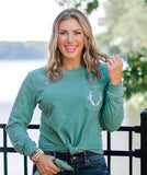 Signature Antler Pocket Long Sleeve- Green