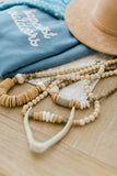 Vail Necklace- Natural Wood & Gray