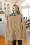 Signature Antler Zip Up - Sandstone