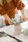Tall - Flat White Candle Stick