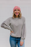 Waffle Knit Beanie in Blush