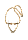 Vail Necklace- Natural Wood & Gray