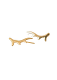 Gold Antler Crawler Earrings