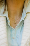 Gold Dainty Antler Necklace