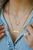 Gold Dainty Antler Necklace