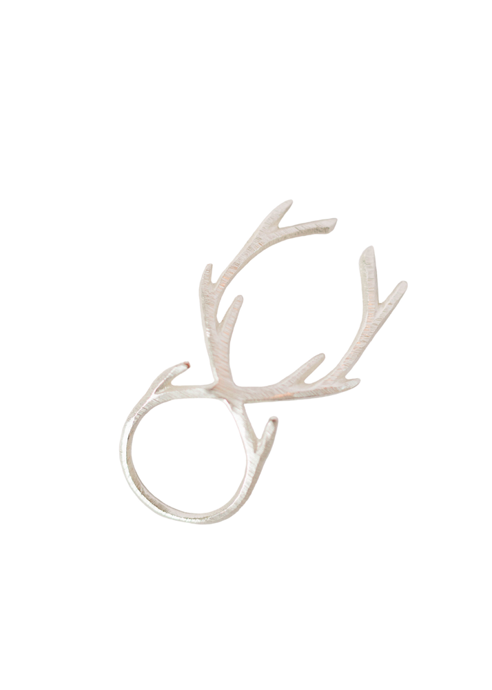 Silver - Antler Napkin Ring (Set of 4)