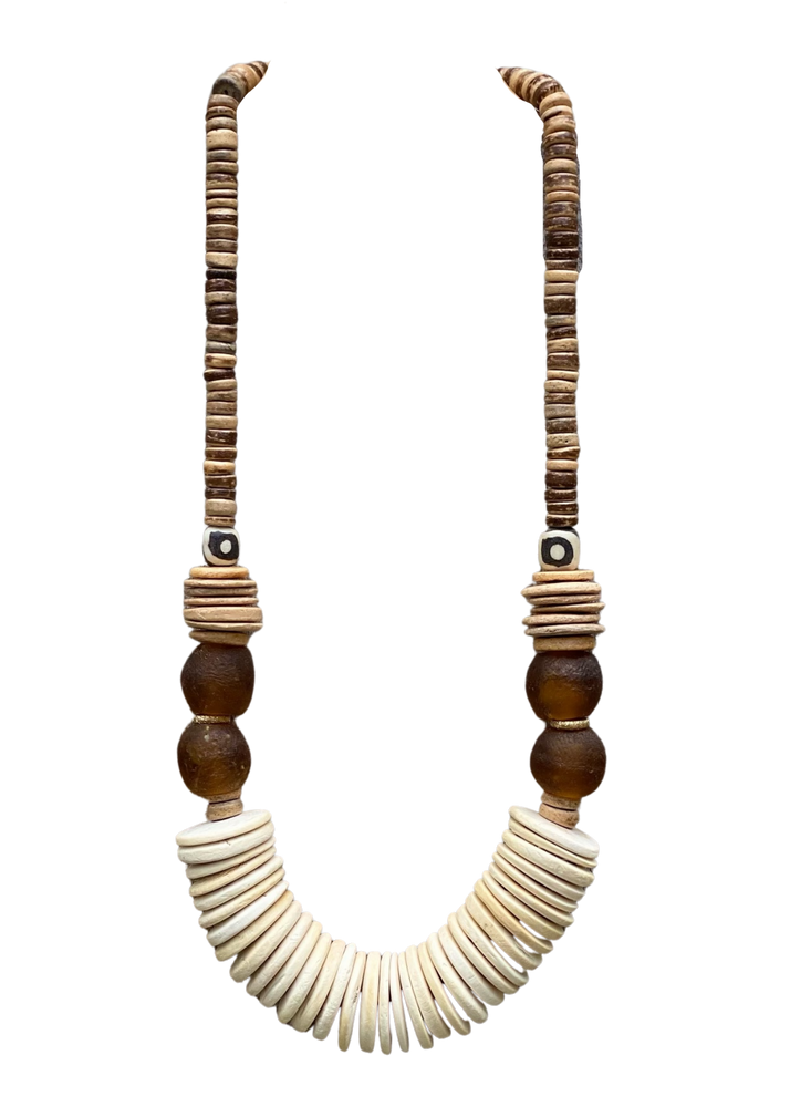Wyoming Necklace - Brown/White
