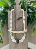 Telluride Necklace- Grey/White