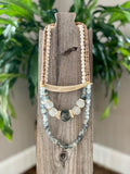 Telluride Necklace- Grey/White