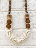 Wyoming Necklace - Brown/White